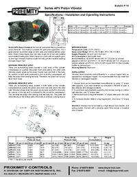 Thumbnail of document Manual - APV Piston Vibrator